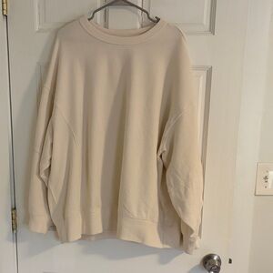 AerieBandana patchwork detailing e Real Good Everyday fleece crewneck